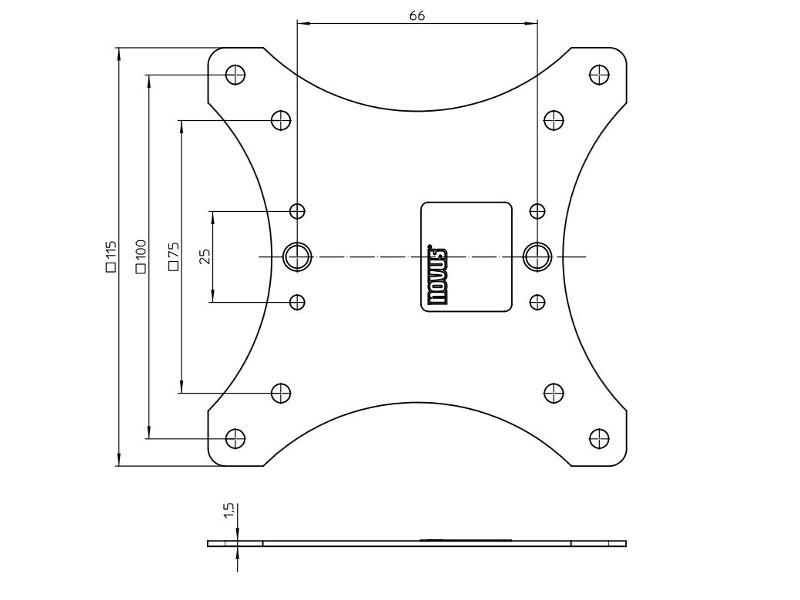 Novus POS Tablet Tischständer mit VESA Halterung (882+0305+000), Anbindung