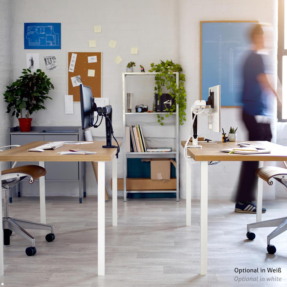 Monitor Tischhalterung mit Tischklemme CBS Ollin in Schwarz, Büro