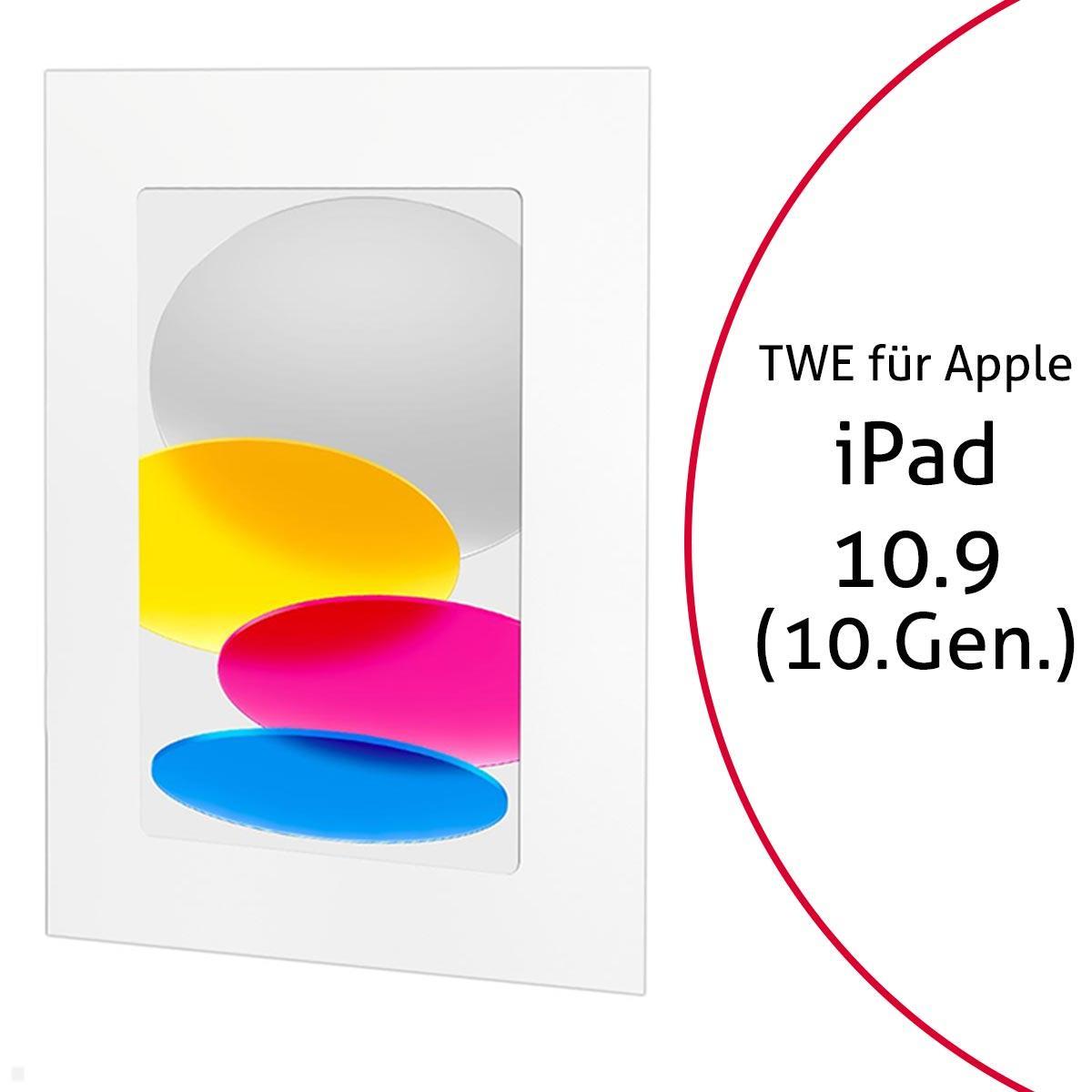 TabLines TWE108W Tablet Wandeinbau für Apple iPad 10.9 (10. Gen.), weiß