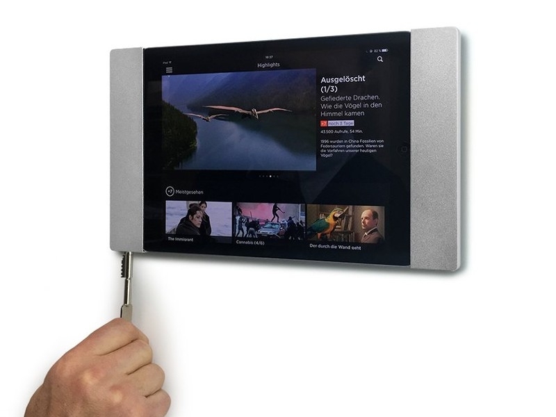 smart things sDock Fix A11“ iPad Wandhalterung, silber abschließbar