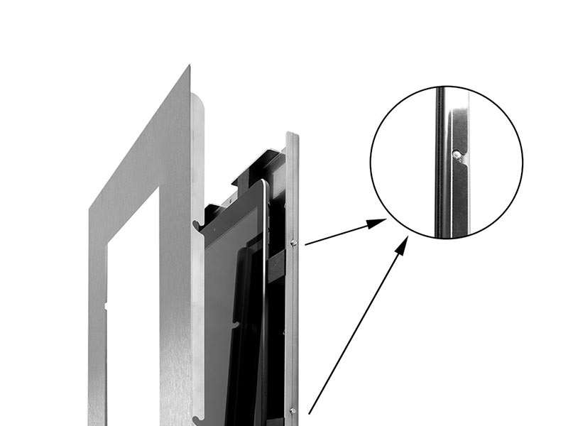 TabLines TWE074E Tablet Wandeinbau für Apple iPad Air 10.5 (3. Gen.), HB, Edelstahl Homebutton