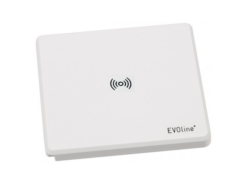 EVOline Square80 Qi-Version 1x Schuko, USB, CAT6 Patchkabel weiss