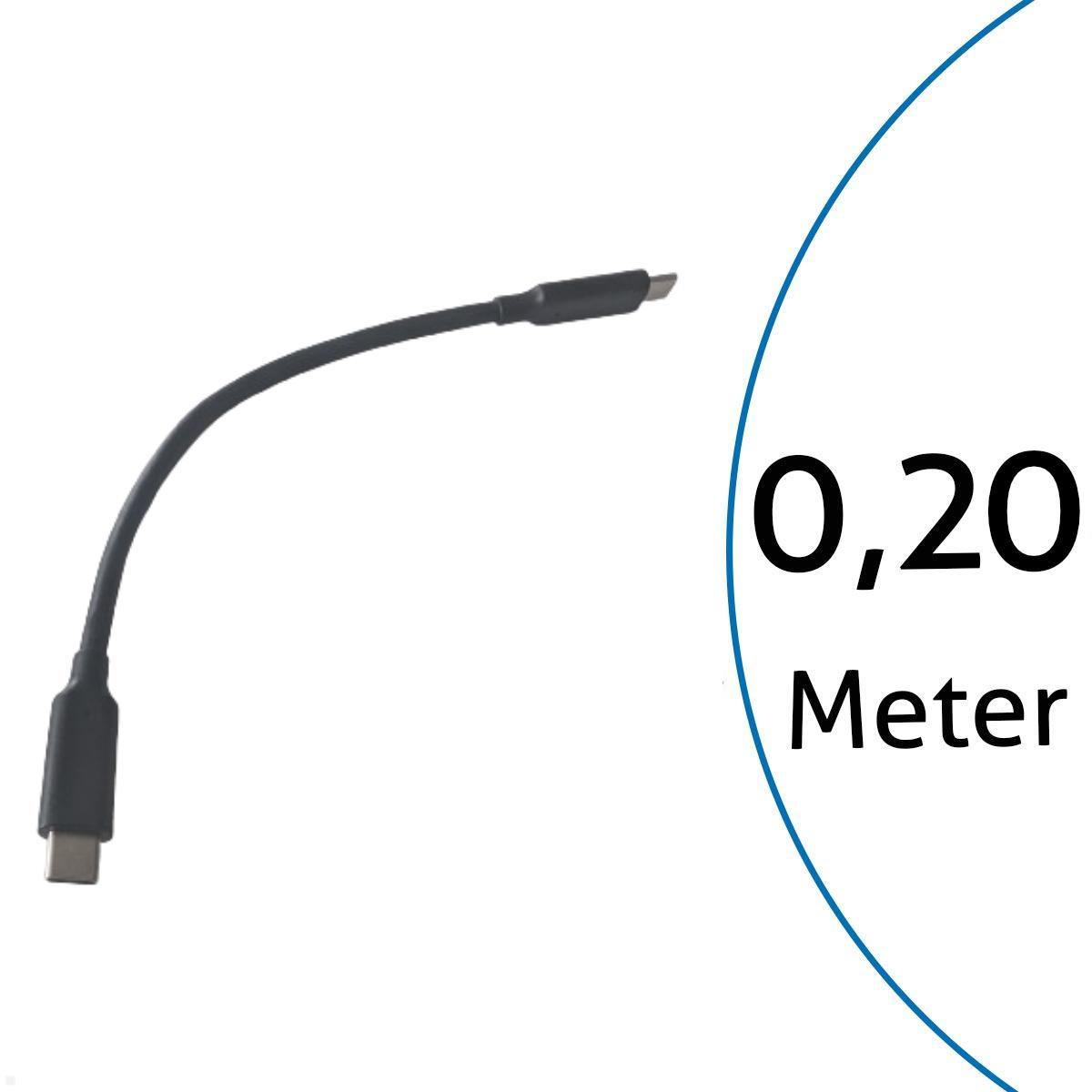 TecLines TUC024B USB-C 3.1 Kabel 20cm, schwarz