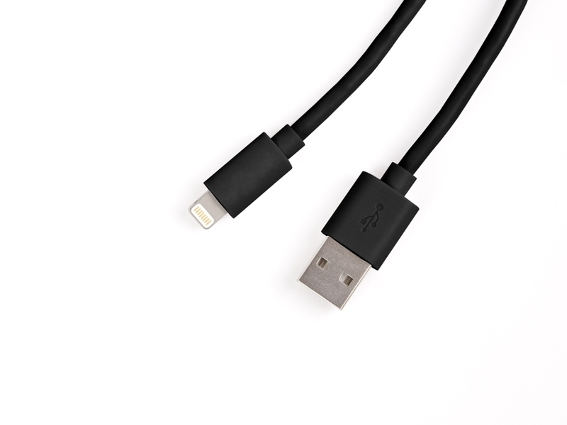 TecLines TUC011B USB Kabel für iPad (Lightning) 2m, schwarz Stecker