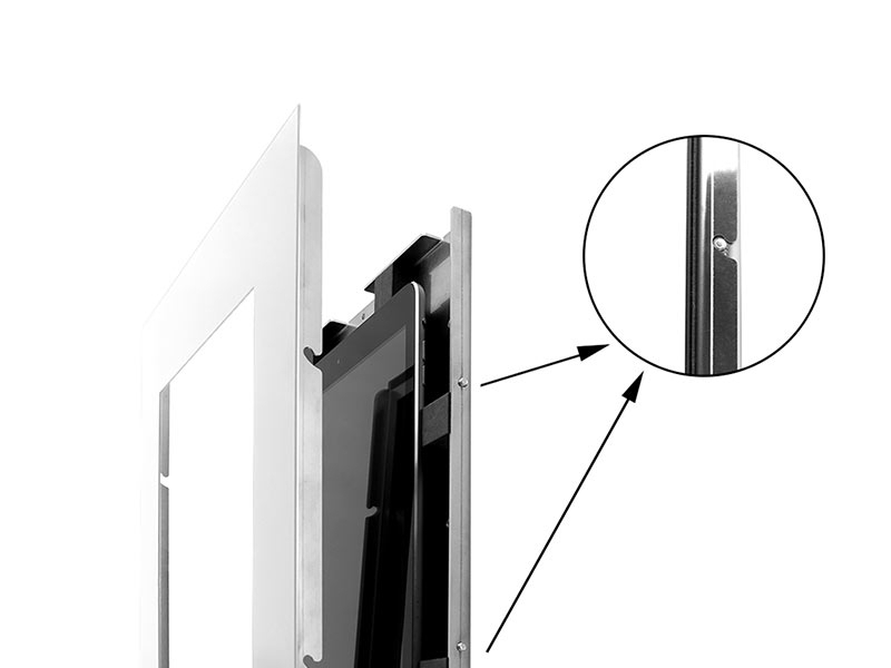 TabLines TWE072W Tablet Wandeinbau für Apple iPad Pro 12.9 (3./4. Gen.), DS, weiß einfache Montage