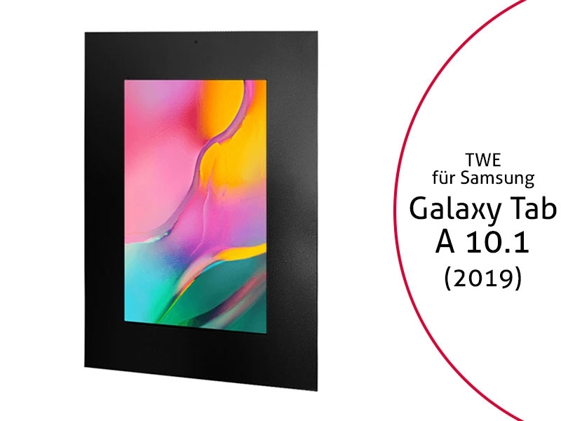 TabLines TWE080B Tablet Wandeinbau für Samsung Galaxy Tab A 10.1 (2019), DS, schwarz