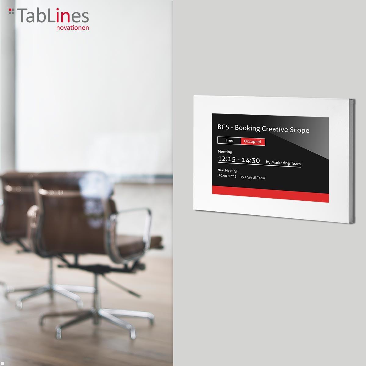 TabLines TSG083W Tablet Schutzgehäuse für Microsoft Surface Pro 8, weiß Anwendung Room Manager System