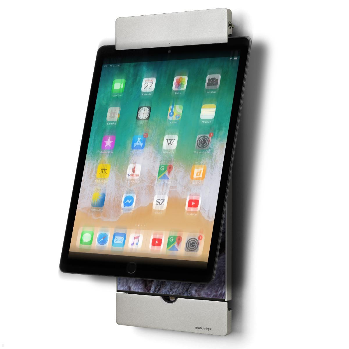 smart things sDock A10 iPad Wandhalterung 10.2 / 10.5 (s21 s), silber, Einsatz Tablet