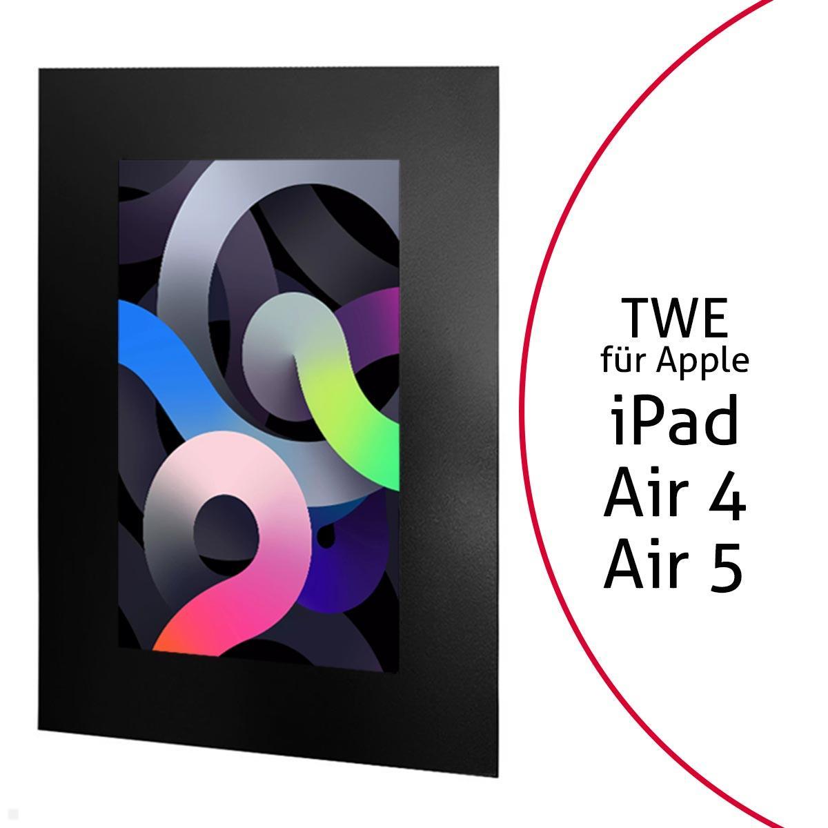 TabLines TWE091B Tablet Wandeinbau für Apple iPad Air 4 und 5, schwarz