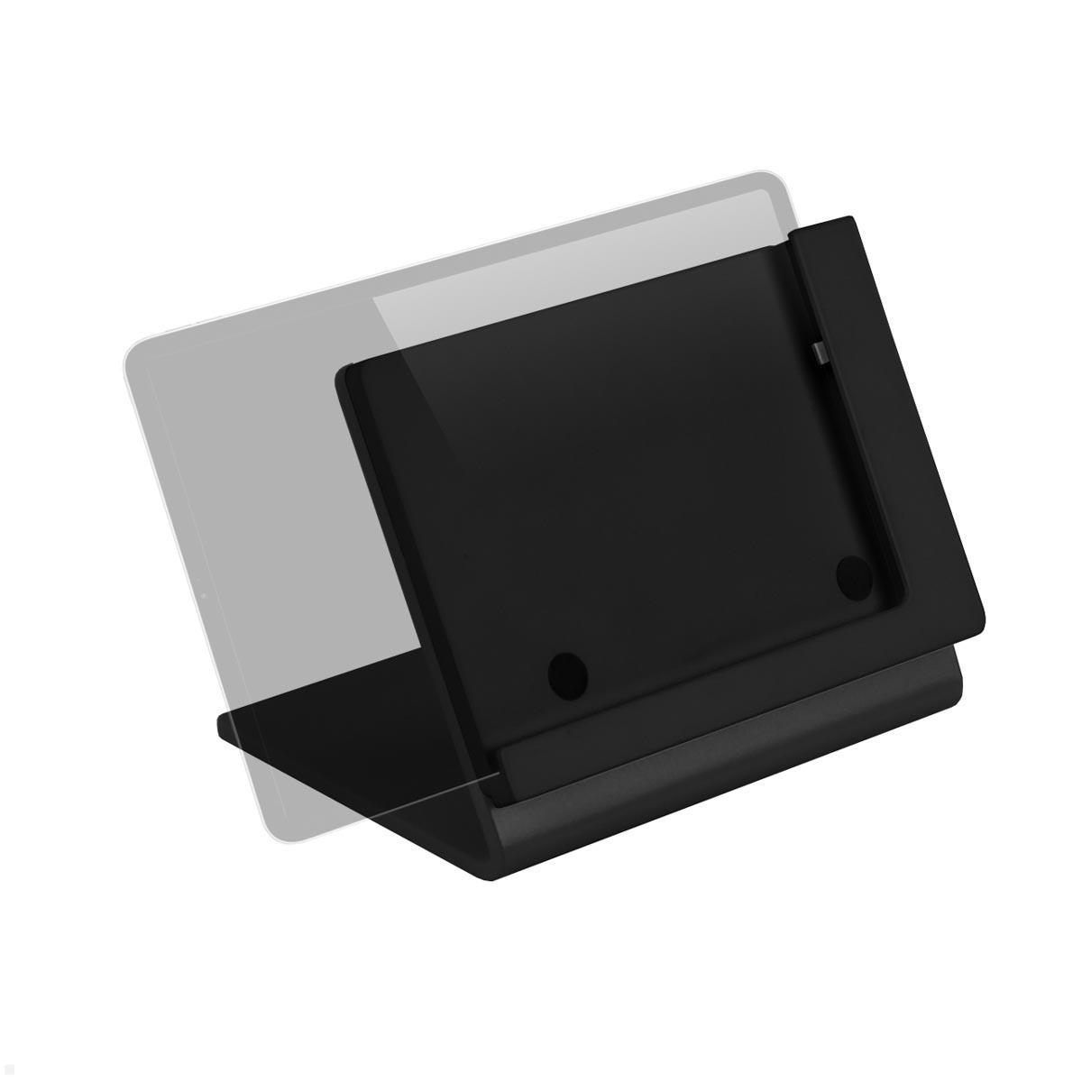 TabLines TTP010B Tabletständer Tisch Plug für iPad Pro 11 (M4), schwarz elegantes FLEX Design