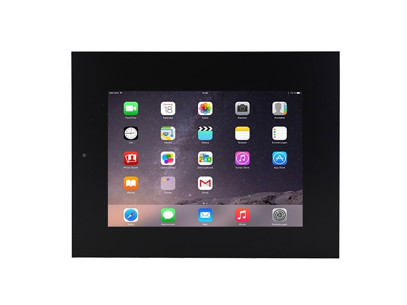 TabLines TWE042B Tablet Wandeinbau für Apple iPad Mini 1/2/3 DS, schwarz quer