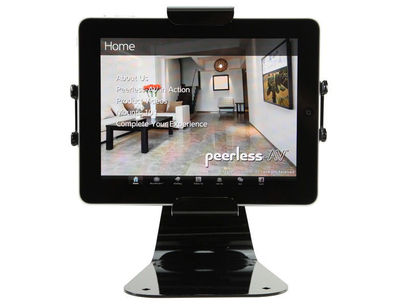 peerless PTM400 Universal Tablet Ständer, schwarz Front Ansicht