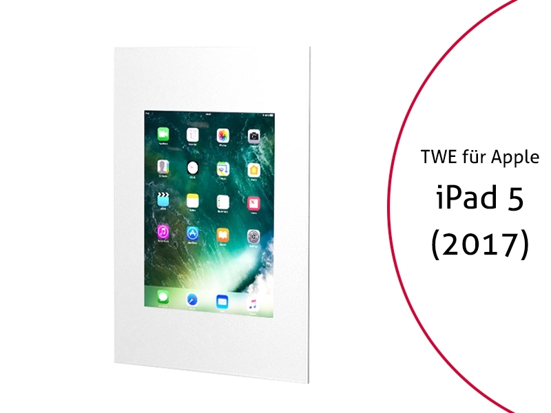 TabLines TWE034W Tablet Wandeinbau für Apple iPad 5 (2017), weiß