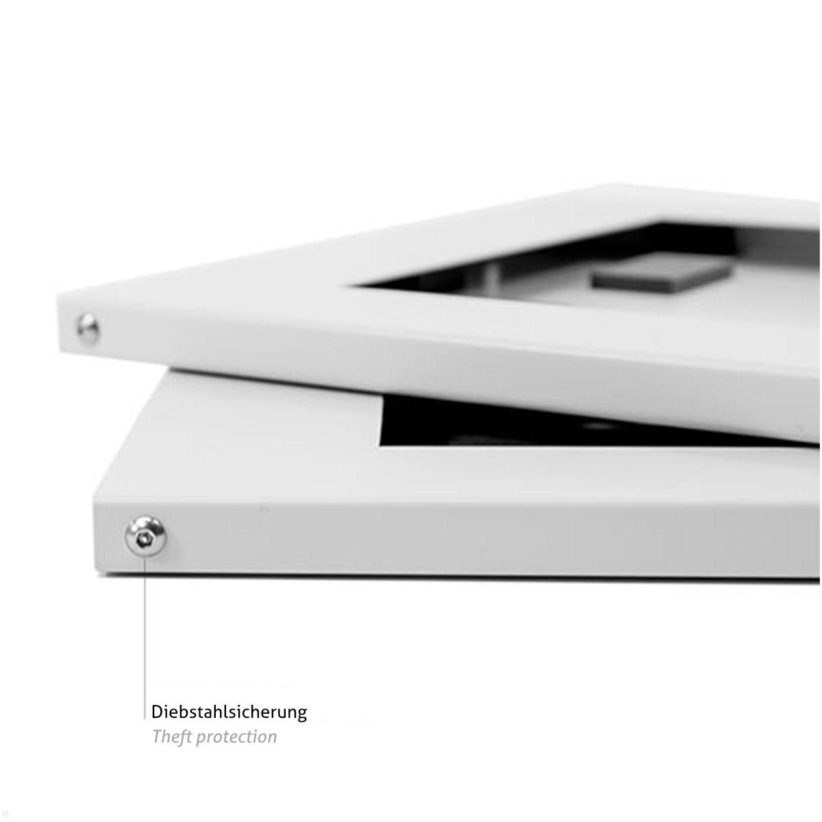 TabLines TSG078S Tablet Schutzgehäuse für Apple iPad Air 4 / 5 10.9, silber, Diebstahlsicherung