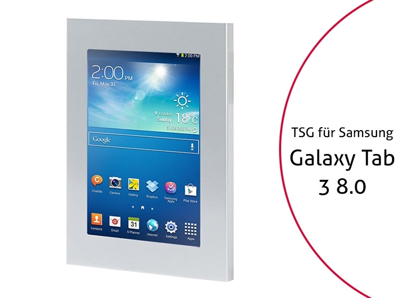 TabLines TSG006S Tablet Schutzgehäuse für Samsung Tab 3 8.0, silber