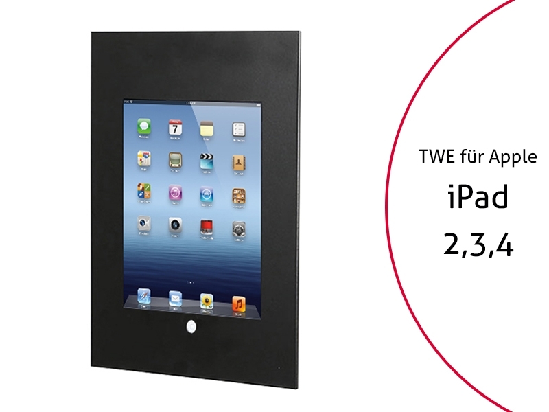 TabLines TWE050B Tablet Wandeinbau für Apple iPad 2-3-4 HB