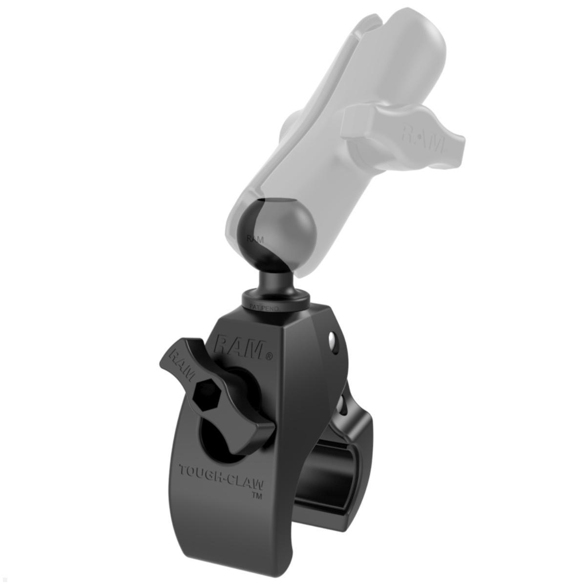 RAM Mounts Tough-Claw Klammer, Feststellschraube, B-Kugel (RAP-B-400U), Ansicht mit Verbindungsarm 