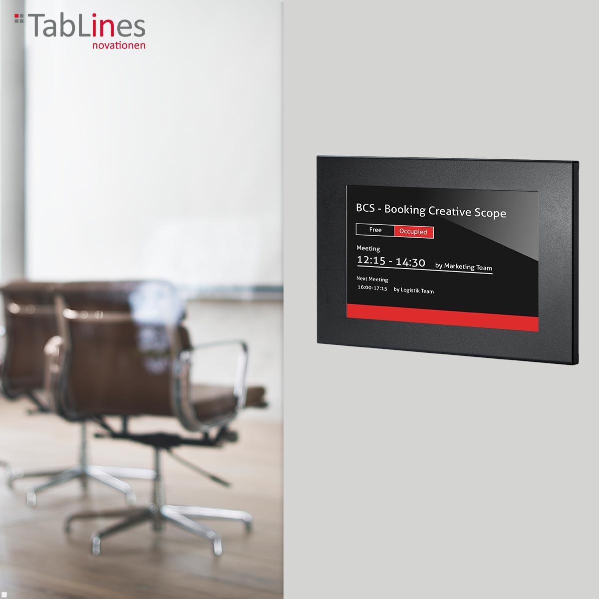 TabLines TSG103B Tablet Schutzgehäuse für Apple iPad Air 11.0 (M2), schwarz Room Manager