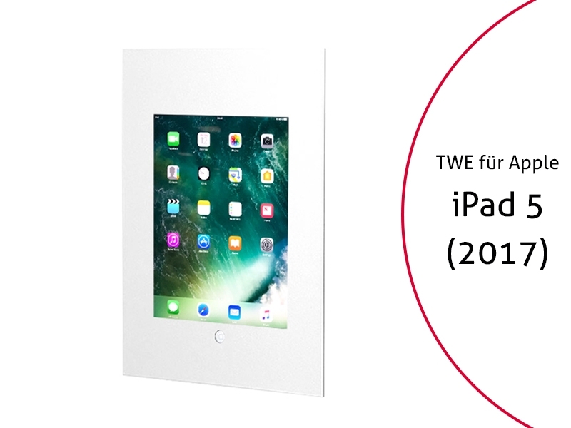 TabLines TWE035W Tablet Wandeinbau für Apple iPad 5 (2017), HB, weiß