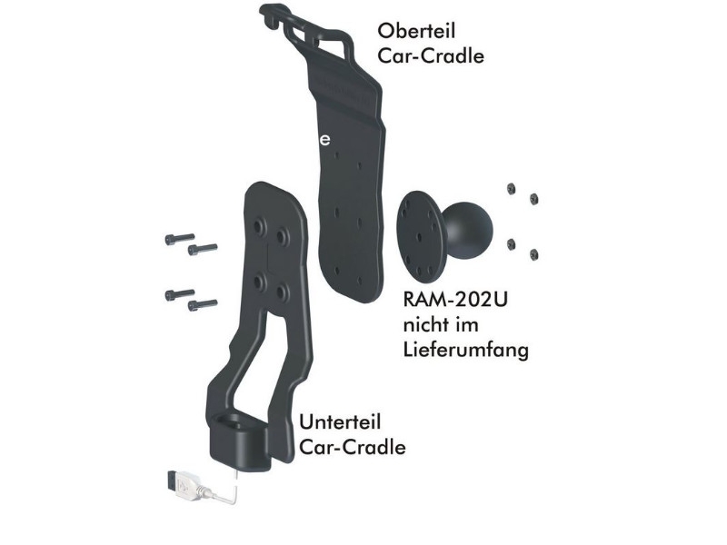 Andres Industries Zubehör Universal aiShell Auto Ladestation inkl. Verbindung 3m, schwarz