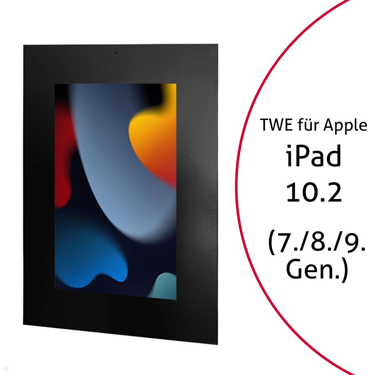 TabLines TWE088B Tablet Wandeinbau für Apple iPad 10.2 (7./8./9. Gen), DS, schwarz