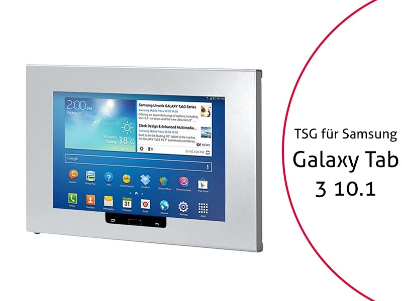 TabLines TSG014S Tablet Schutzgehäuse für Samsung Tab 3 10.1, HB, silber