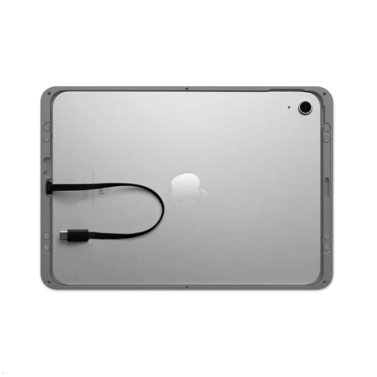 Displine Dame Wall 2.0 Wandhalter Apple iPad 10.9 (10. Gen.) mit USB-C, Titanium eloxiert Kabelführung