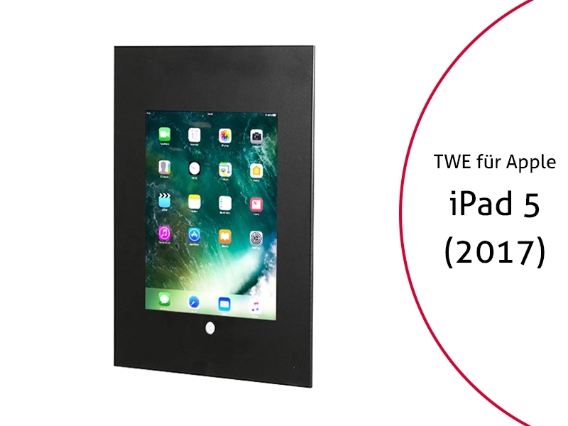 TabLines TWE035B Tablet Wandeinbau für Apple iPad 5 (2017), HB, schwarz