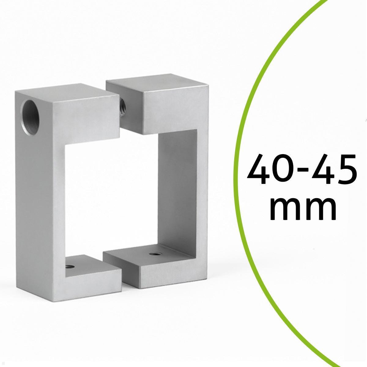 MonLines MBRE45S Befestigungsrechteck für Rohre 40-45mm silber