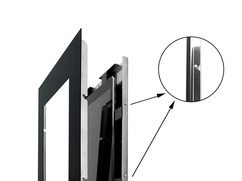 TabLines TWE081B Tablet Wandeinbau für Microsoft Surface Go, schwarz einfache Montage