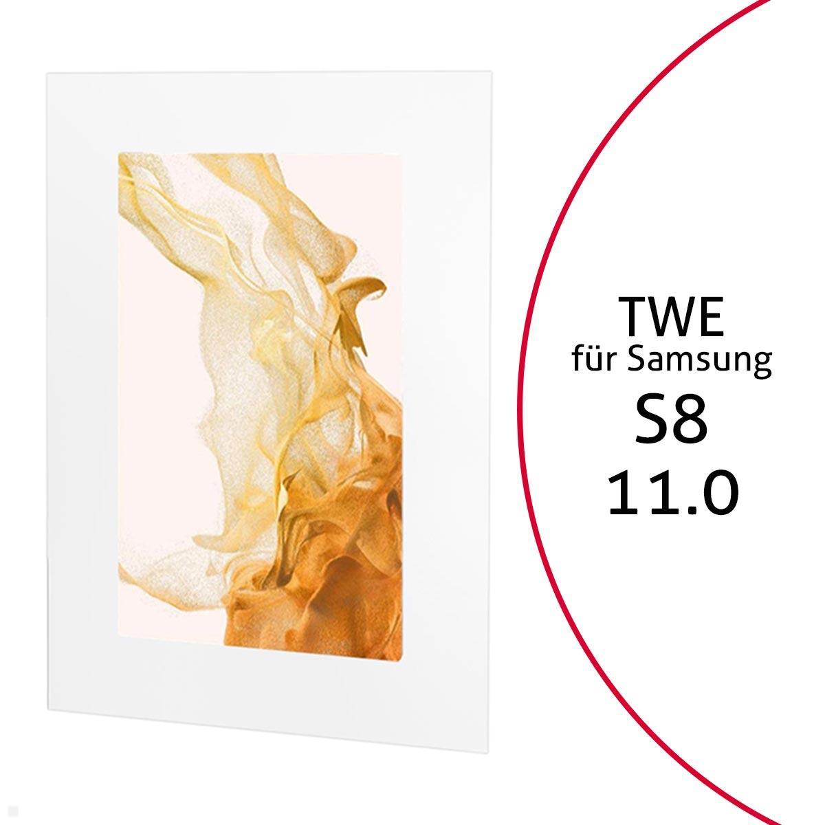 TabLines TWE104W Tablet Wandeinbau für Samsung Tab S8 11.0, weiß