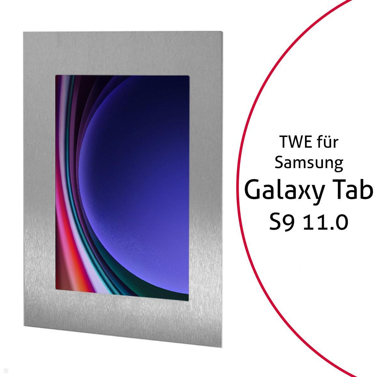 TabLines TWE110E Tablet Wandeinbau für Samsung Tab S9 11.0, Edelstahl