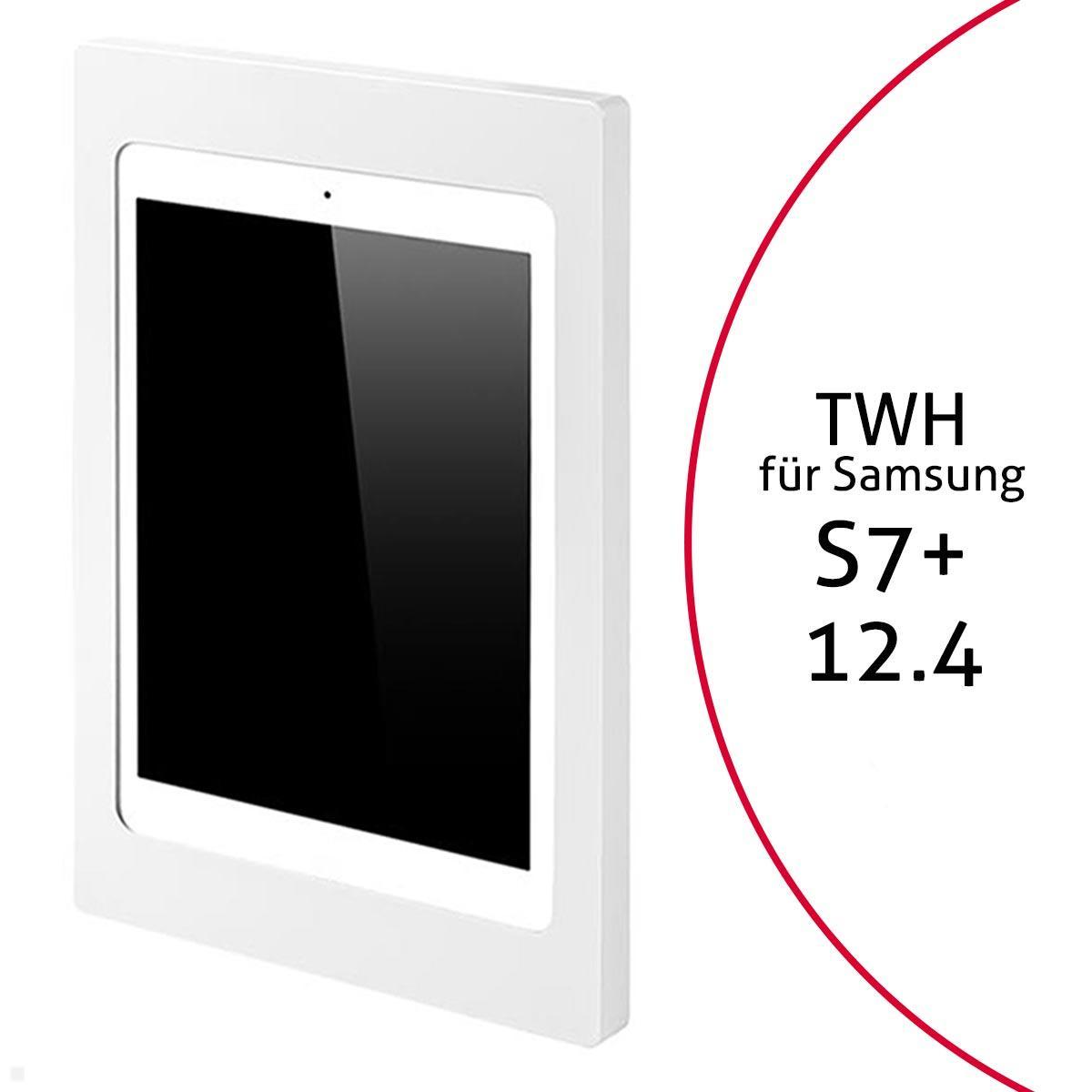 TabLines TWH038W Tablet Wandhalterung für Samsung Tab S7+ 12.4, weiß