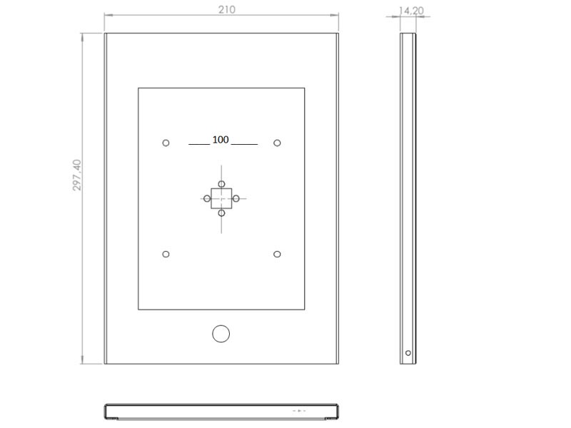 TabLines TBS003S Tablet Schutzgehäuse Maße