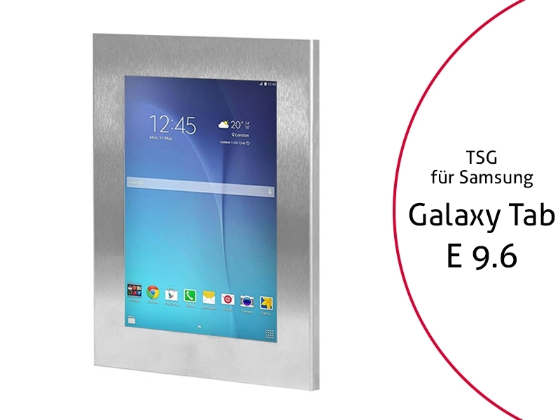 TabLines TSG029E Tablet Schutzgehäuse für Samsung Tab E 9.6, Edelstahl