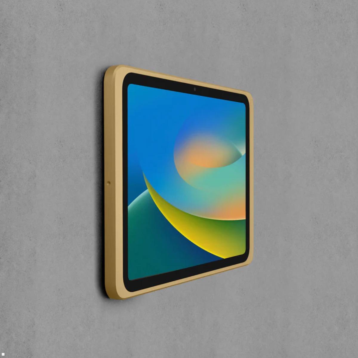 Displine Dame Wall 2.0 Wandhalter Apple iPad 10.9 (10. Gen.) mit USB-C, Gold eloxiert schmales Design