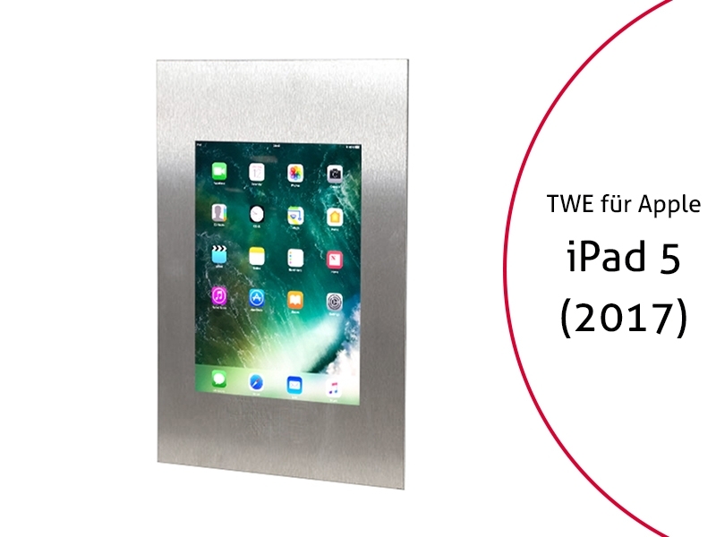 TabLines TWE034E Tablet Wandeinbau für Apple iPad 5 (2017), Edelstahl