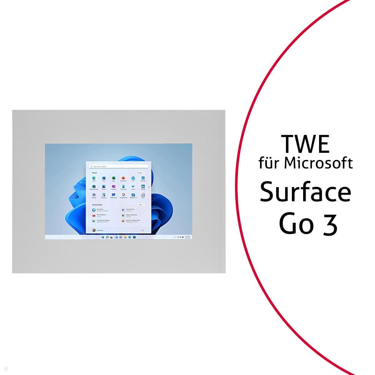 TabLines TWE099S Tablet Wandeinbau für Microsoft Surface Go 3, silber